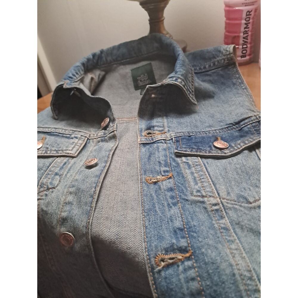 Wild Fable Girls Blue Jean Vest Size Small Sleeveless